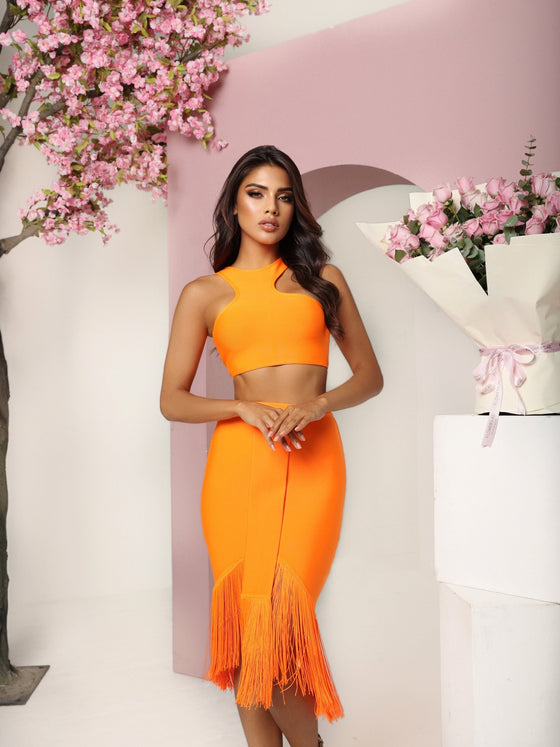 CATALEYA SET ORANGE/CLEMENTINE