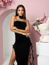 MABEL OFF SHOULDER MAXI DRESS BLACK ROSE