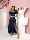 TIANA OFF SHOULDER MAXI DRESS DARK BLUE