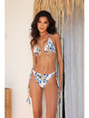 GIU FRA BIKINI SET BLUE FLOWER PRINT