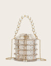 SHE IS A DIVA RHINESTONE PEARLS BAG