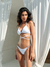 MALIBU VIBES WAIST TIE BIKINI SET WHITE