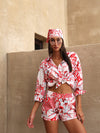 CANCUN VIBES RED THREE PIECE SET